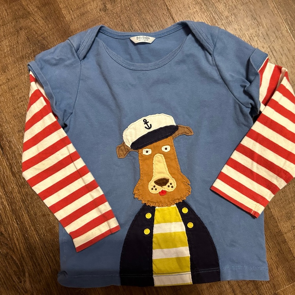 Baby Boden captain dog longsleeve shirt
